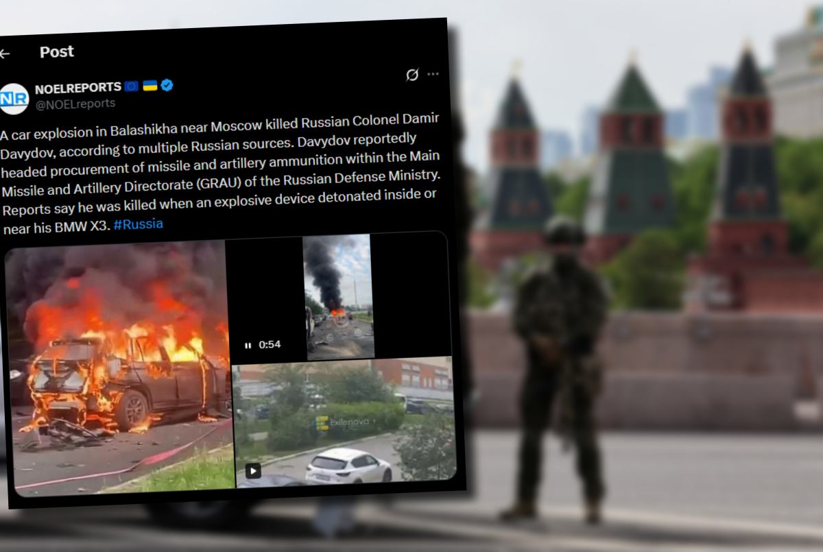 Zamach bombowy pod Moskwą. Media: Zginął oficer odpowiedzialny za amunicję w rosyjskim MON W wyniku eksplozji śmierć poniósł kierowca samochodu, pod którym podłożono ładunek wybuchowy. Tożsamość ofiary nie została oficjalnie podana, jednak media donoszą, że był to wysoki rangą wojskowy z Ministerstwa Obrony Federacji Rosyjskiej.