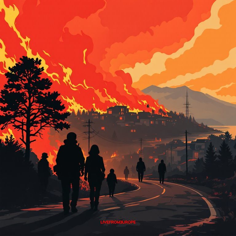 Wildfire forces evacuations in Croatian coastal town as flames reach Adriatic Highway