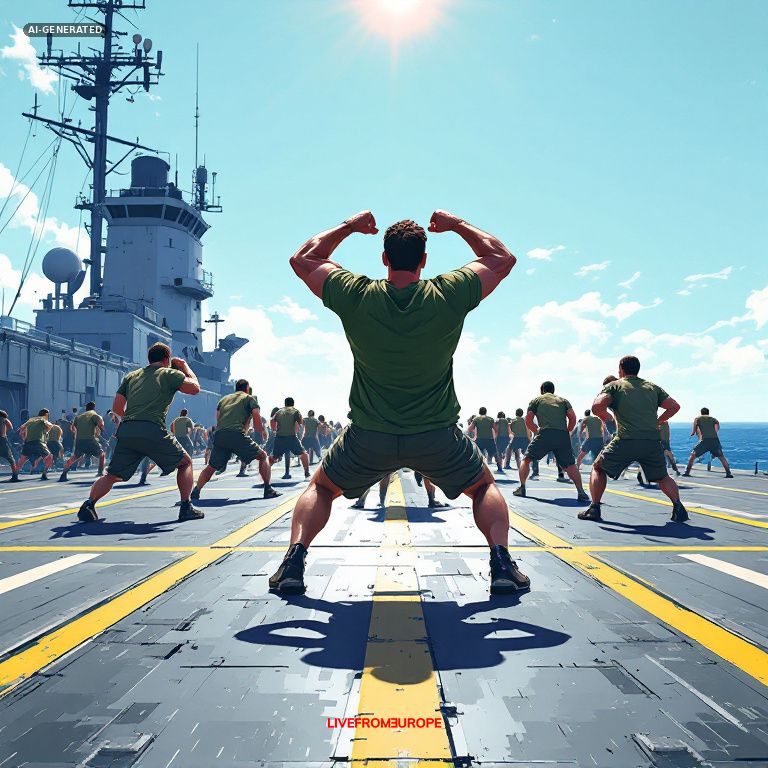 U.S. Defense Secretary joins sailors in high-intensity workout aboard USS Boxer