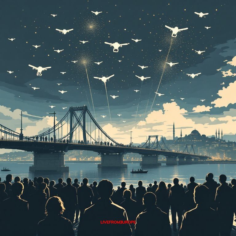 Drone show marks 10th anniversary of failed coup in Istanbul as Türkiye honors victims
