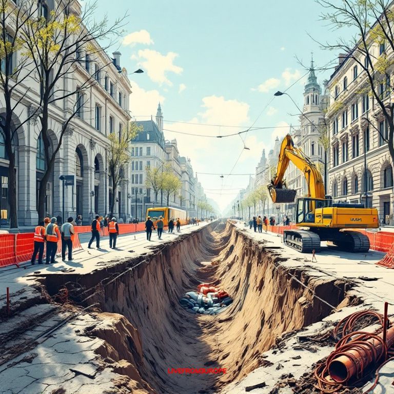 Bucharest modernizes century-old sewage network near Gara de Nord amid tram line upgrades