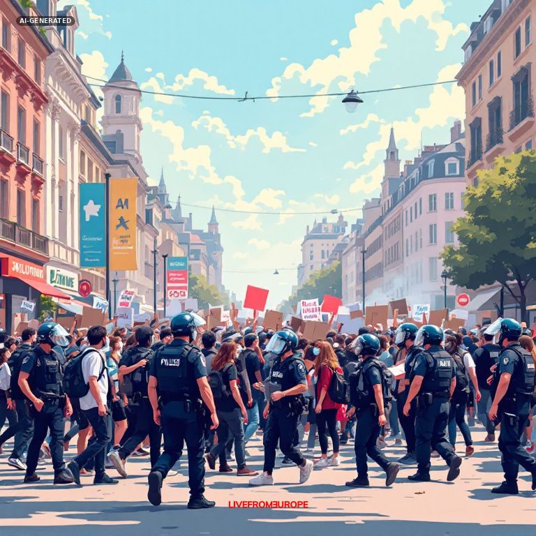 Students clash with police in France and Albania over education protests: 161,500 rally nationwide
