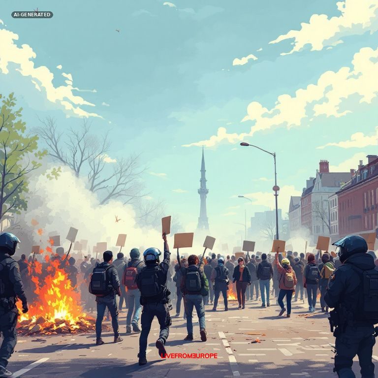 France student protests turn violent as police clash with 250,000 demonstrators nationwide