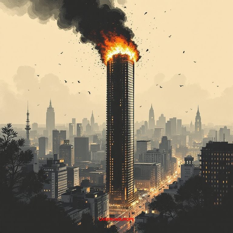 Massive fire erupts in Madrids second-tallest skyscraper after explosion