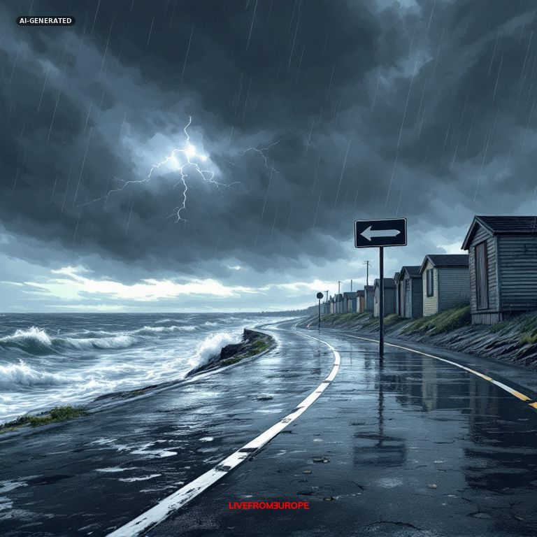 Poland issues severe weather warnings as storms, heavy rain and 80 kmh winds hit northern regions