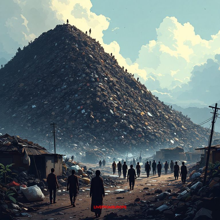 Landfill collapse in Guineas capital kills at least 30 after heavy rains bury homes