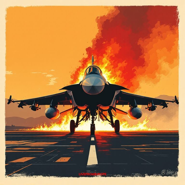 Hellenic Air Force F-16 fighter jet catches fire after emergency landing at Zakynthos International Airport