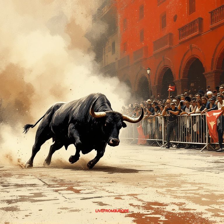 Bull gores runner in serious condition as Pamplona's San Fermín festival sees dramatic sixth running