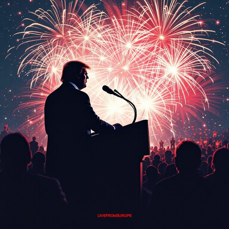 Trump defiant in Independence Day address as storms force evacuation of National Mall spectators