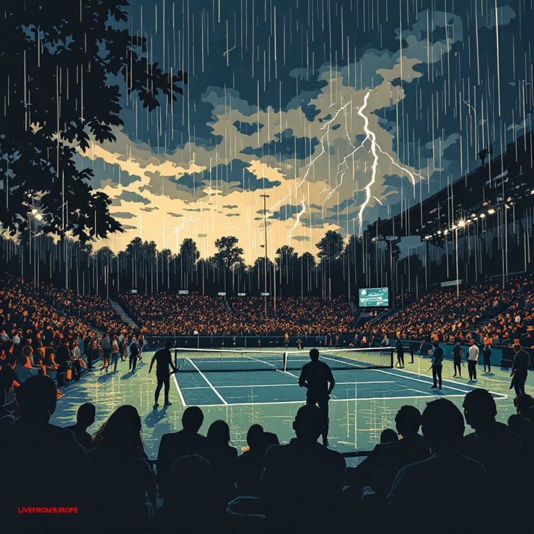 Violent storm halts Berlin Tennis Open, forces evacuation of 1,200 spectators