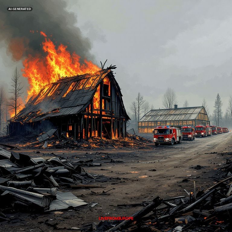 Major fires hit Finland, Spain and Germany as barn blaze kills hundreds of pigs