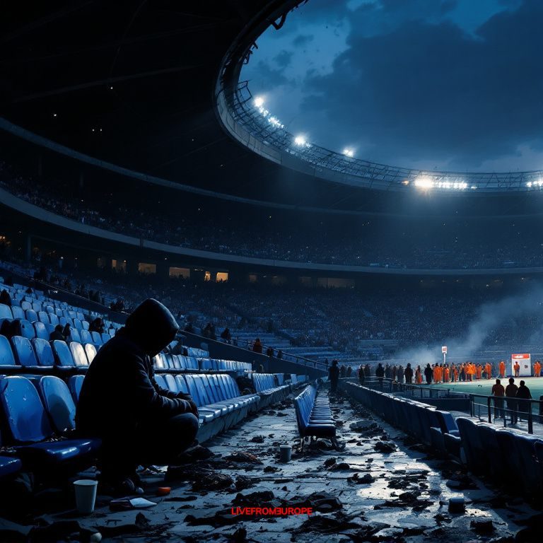 Five Cambuur fans injured as Feyenoord supporters fire fireworks into stands during Dutch league match