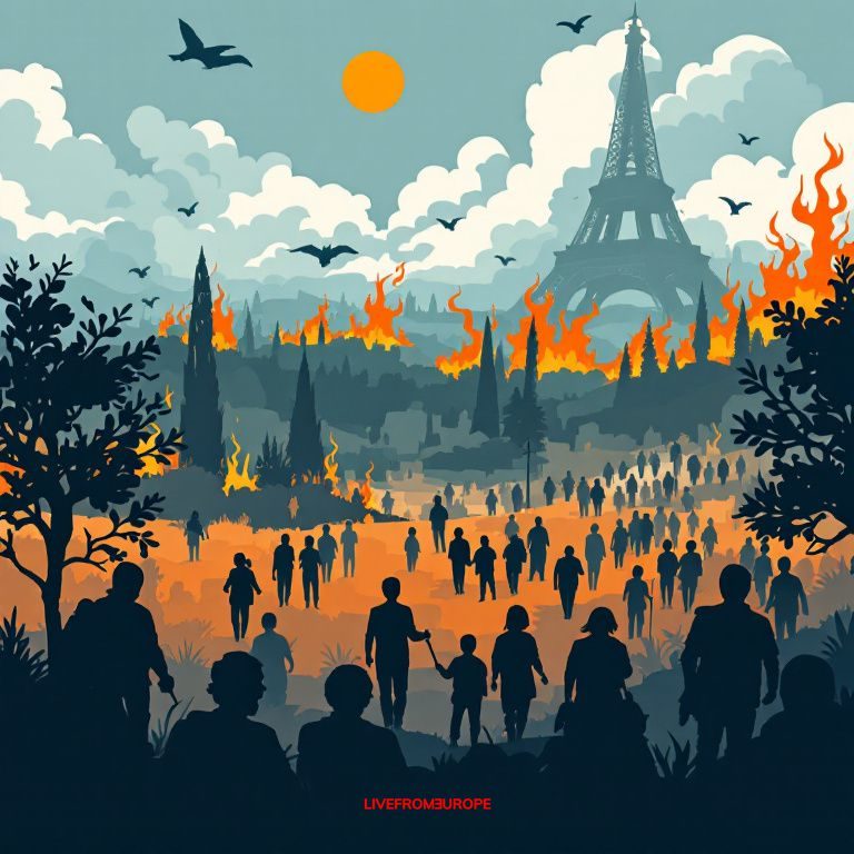 France records 5,764 excess deaths in June-July heatwave: wildfires force evacuations in south