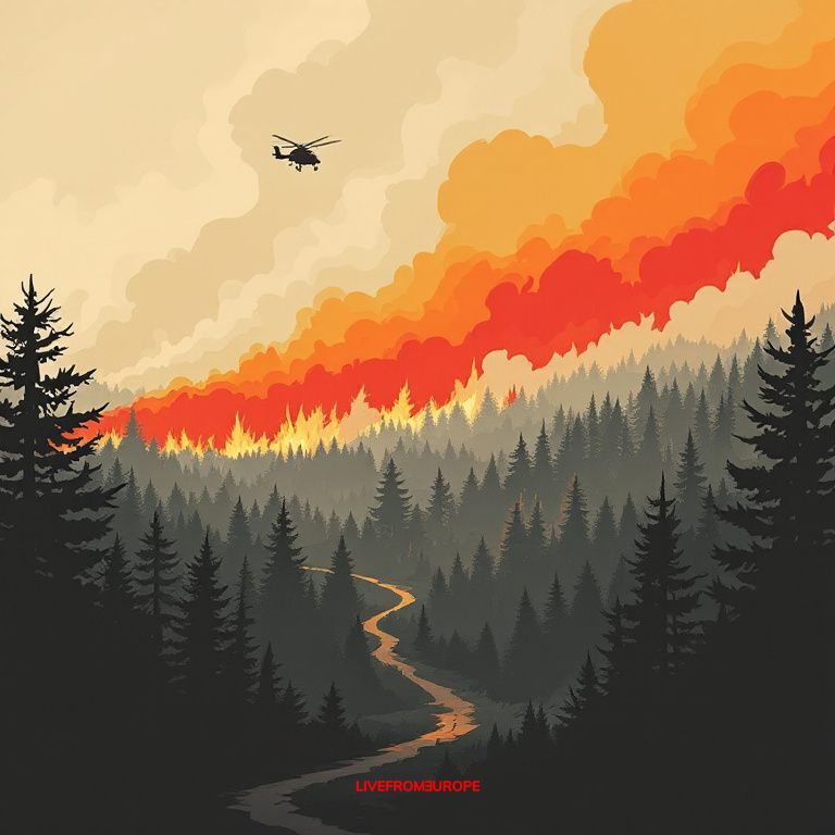 Firefighters battle wildfire in Gohrischheide as wind and heat hinder containment